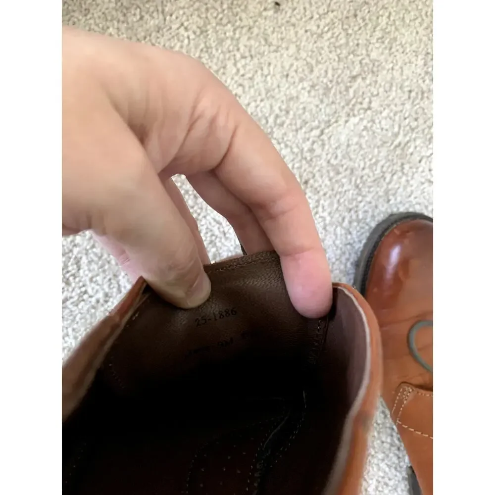 Johnston and Murphy Brown Chukka Leather Lace Up Boots 9M